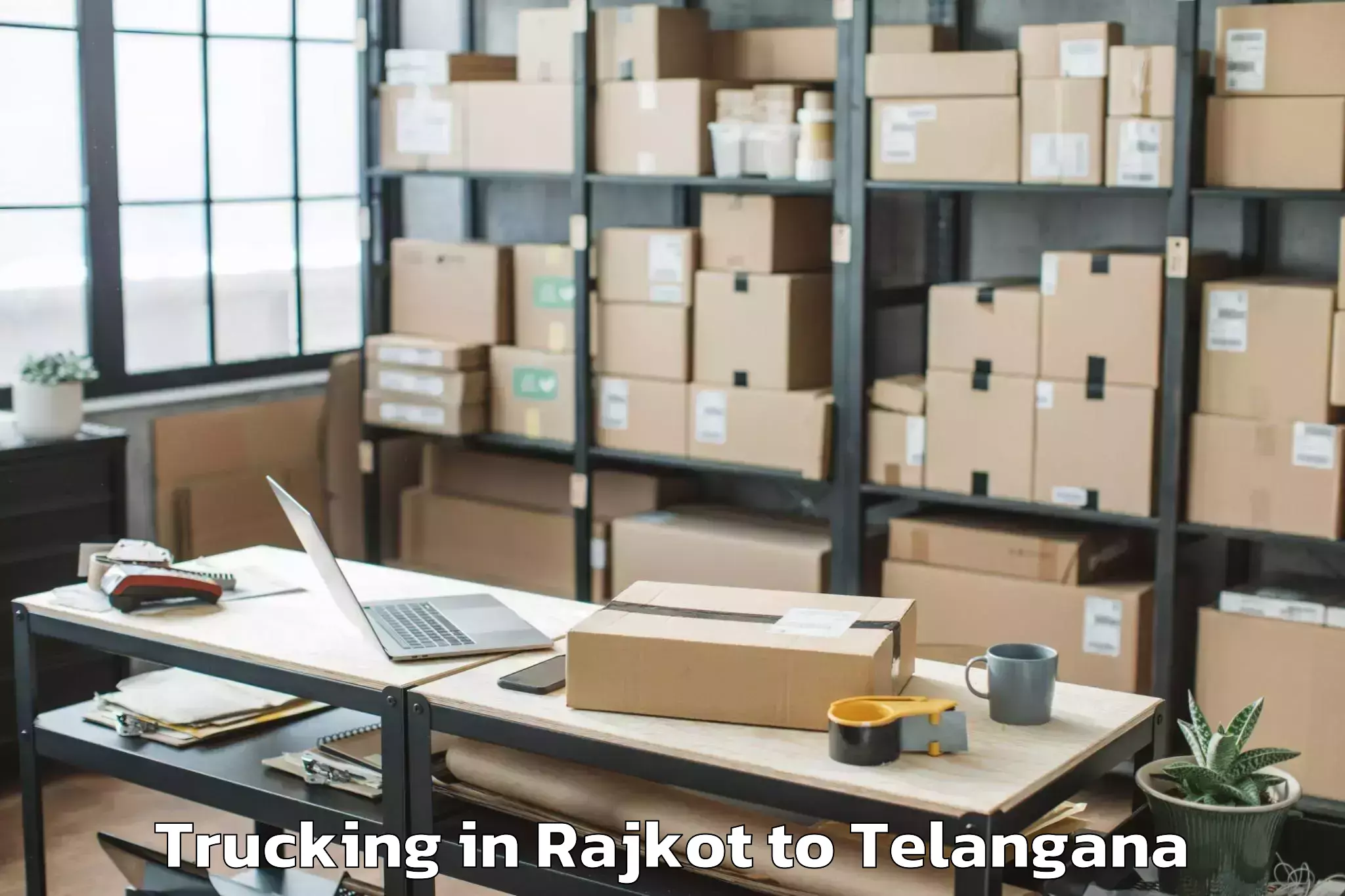 Hassle-Free Rajkot to Telkapalle Trucking